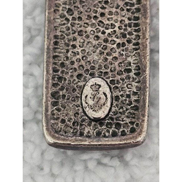 Vintage Silver & Mother of Pearl Rectangular Drop Earrings - Picture 7 of 7